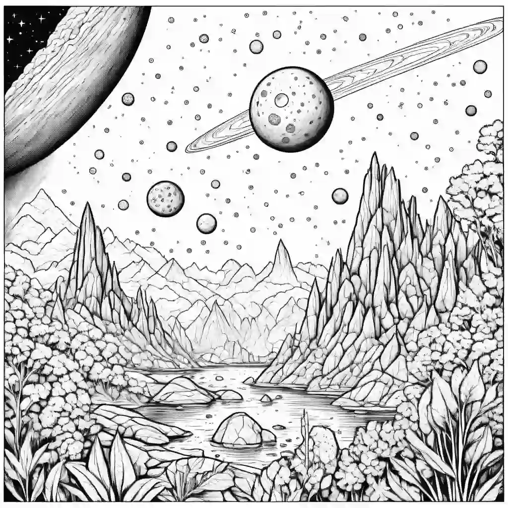 Asteroids coloring pages